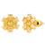 Women's choker necklace & floral stud earrings bharatanatyam jewelry set