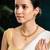 Women's gold rani pink faux stones studded necklace drop earrings
