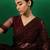 Burgundy embroidered  sarees