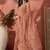 Peach women embroidered net saree with unstitched blouse
