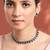 Women's synthetic stone studded choker necklace stud earrings bharatanatyam