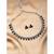 Women's synthetic stone studded choker necklace stud earrings bharatanatyam