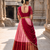 South Indian Style Semi-Stitched Half Saree with Blouse and Dupatta