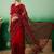 Maroon embroidered saree with blouse piece