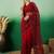 Maroon embroidered saree with blouse piece