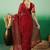Maroon embroidered saree with blouse piece
