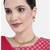 Gold plated beads stone studded choker necklace with drop earring
