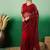 Maroon embroidered saree with blouse piece