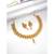 Gold plated beads stone studded choker necklace with drop earring