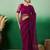 Purple embroidered floral saree