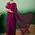 Purple embroidered floral saree
