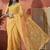 Yellow embroidered saree with blouse piece