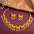 Women's ethnic ruby emerald beads studded necklace earrings set for women