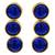 Women's synthetic stone studded blue necklace & drop earrings set jewelry for