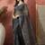 Grey embroidered saree with blouse piece