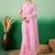 Pink ethereal charm embroidered net saree