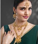 Synthetic stone studded south indian style jewelry set (multicolor 1)