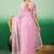 Pink ethereal charm embroidered net saree