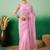 Pink ethereal charm embroidered net saree