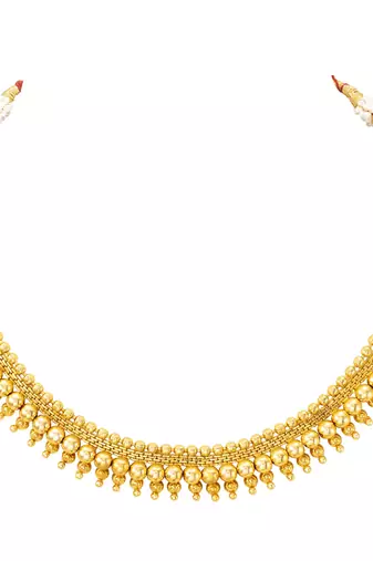 Gold plated maharani haar necklace with earrings south festive wear