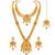 Synthetic stone studded south indian style jewelry set (multicolor 1)
