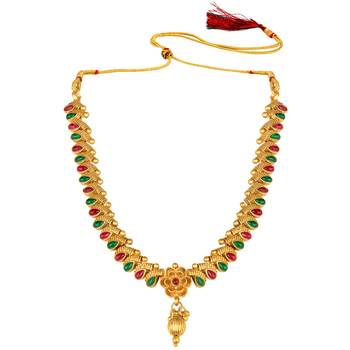 Indian traditional bollywood necklace earrings jewelry set ethnic red 3