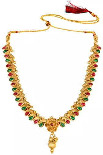 Indian traditional bollywood necklace earrings jewelry set ethnic red