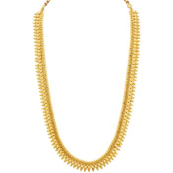 Gold plated maharani haar necklace with earrings south festive wear 3