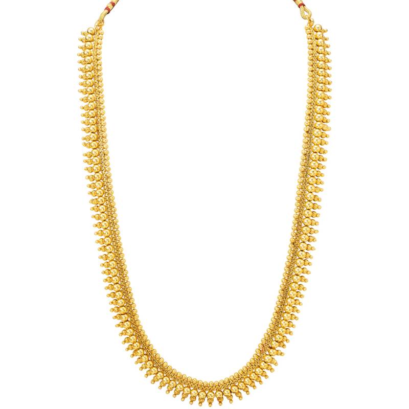 Gold plated maharani haar necklace with earrings south festive wear