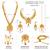 Synthetic stone studded south indian style jewelry set (multicolor 1)