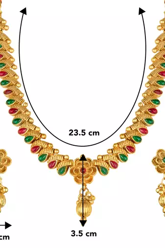 Indian traditional bollywood necklace earrings jewelry set ethnic red