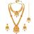 Synthetic stone studded south indian style jewelry set (multicolor 1)