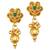 Indian traditional bollywood necklace earrings jewelry set ethnic red