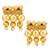 Gold plated maharani haar necklace with earrings south festive wear