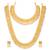 Gold plated beads studded maharani haar long necklace short necklace