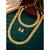 Gold plated choker long necklace and earrings set maharani haar