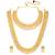 Gold plated beads studded maharani haar long necklace short necklace