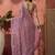 Lavender floral embroidered saree with blouse piece