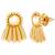 Gold plated choker long necklace and earrings set maharani haar