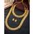 Gold plated choker long necklace and earrings set maharani haar