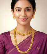 Short & long necklace earrings set for women maharani haar south