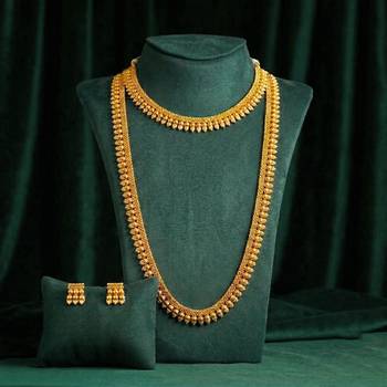 Short & long necklace earrings set for women maharani haar south 2