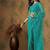 Teal embroidered sarees