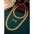 Red green choker long necklace and earrings set maharani haar