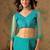 Teal embroidered sarees