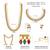 Red green choker long necklace and earrings set maharani haar