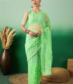 Green embroidered   sarees
