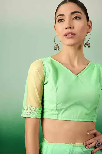Green embroidered   sarees