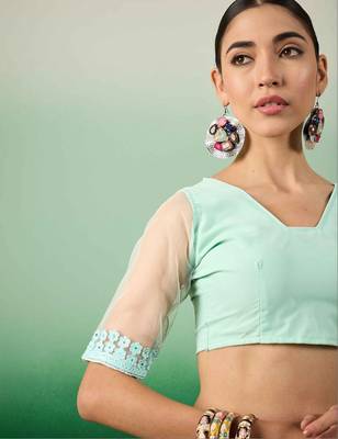 Blue embroidered  sarees 4