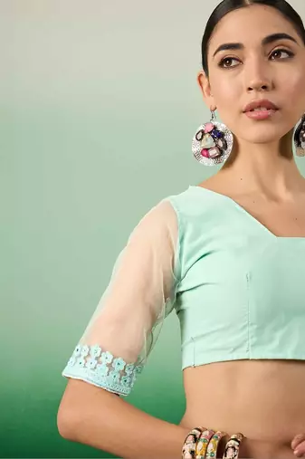 Blue embroidered  sarees